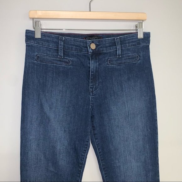 Sanctuary Jane Flare Denim Cropped Jeans Wide Leg Ankle  Dark Wash Size 29 - Picture 4 of 12
